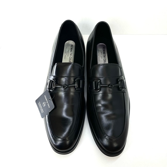 KENNETH COLE NEW YORK — BLACK, BROCK LEATHER SLIP-ON LOAFER, SIZE MENS US 8.5M - Picture 8 of 16